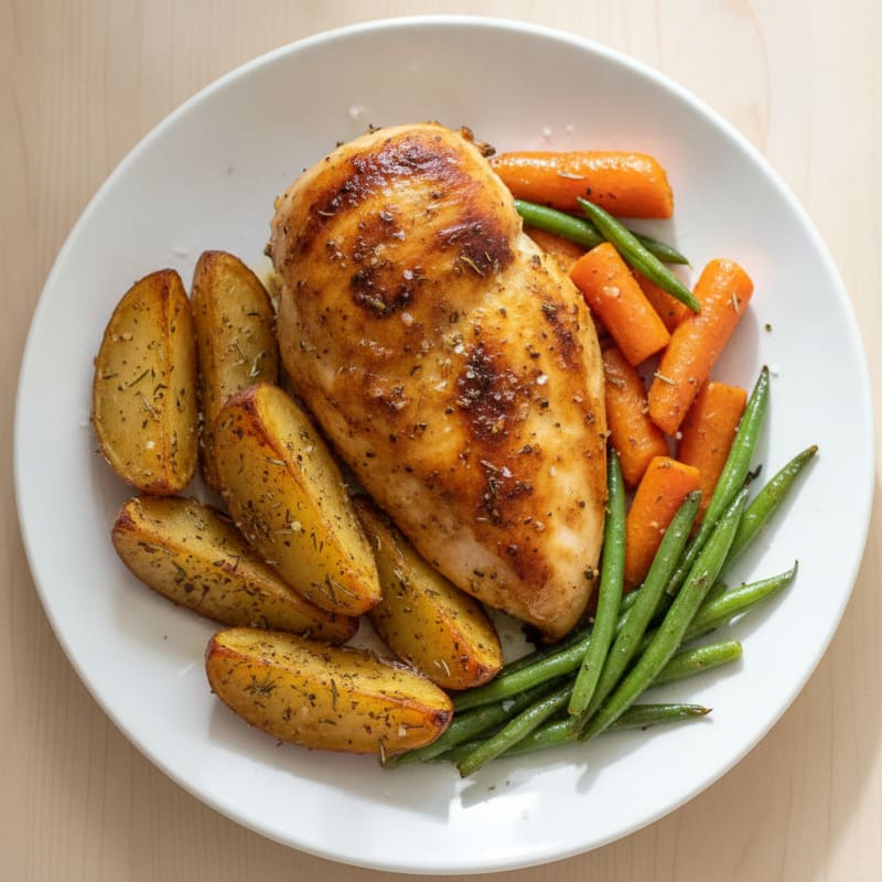 Herb-Roasted Chicken and Root Vegetable Sheet Pan