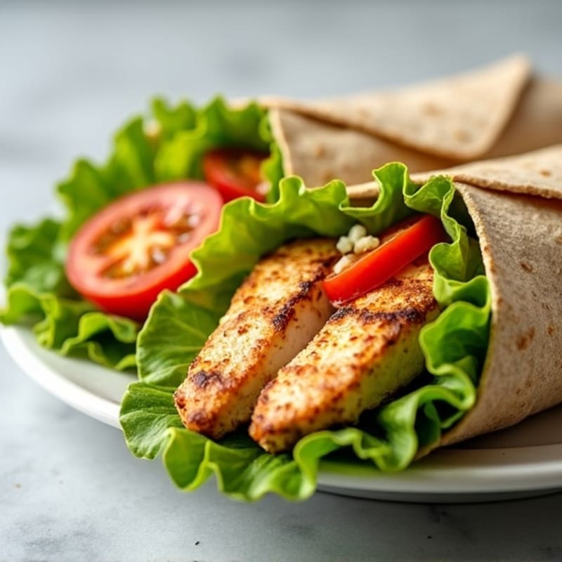 Grilled Chicken Wraps with Creamy Caesar and Crisp Romaine