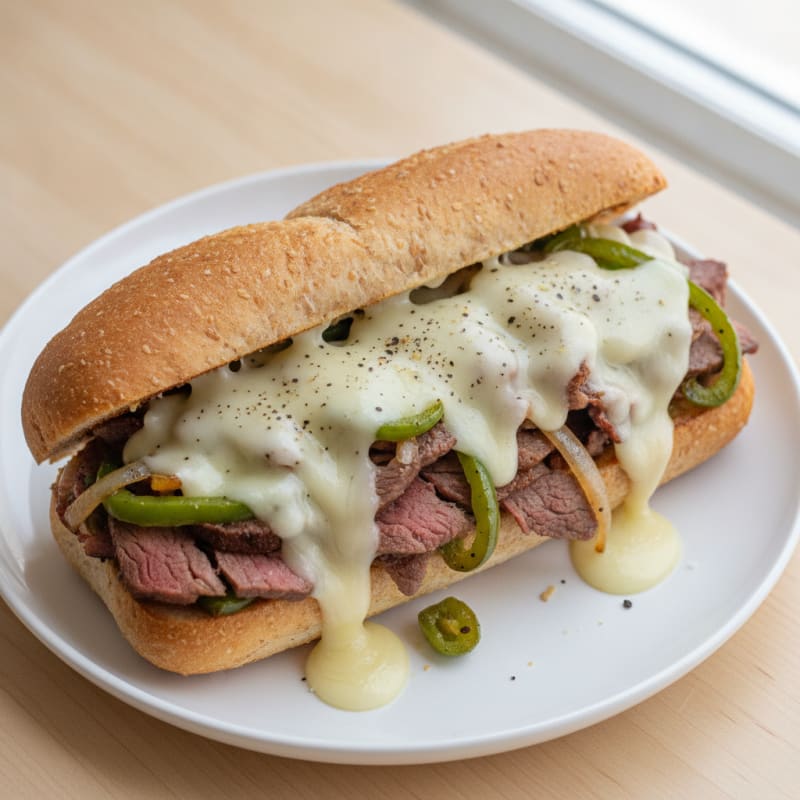 Classic Philly Cheesesteak Sandwich