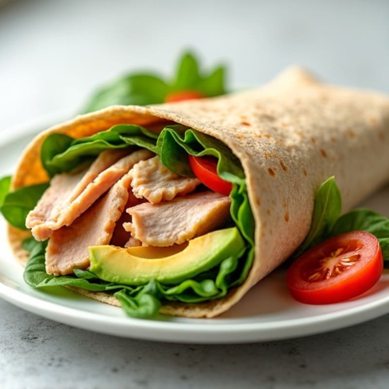 Fresh Turkey Avocado Whole Wheat Wrap