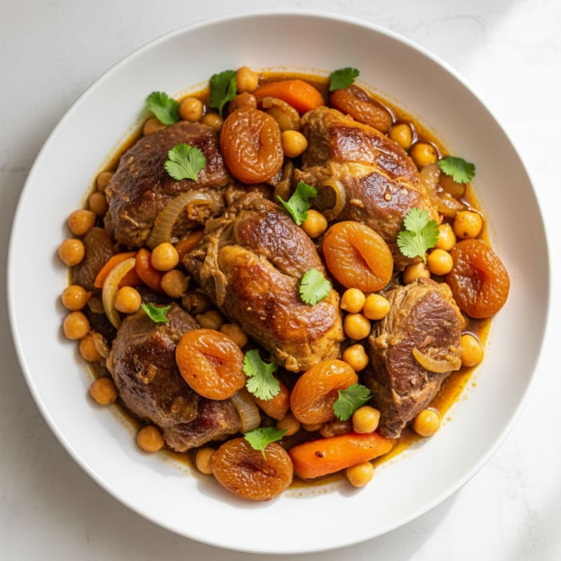Spiced Lamb Tagine with Apricots