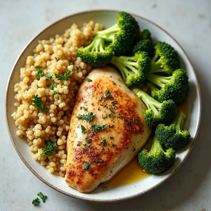 Sheet Pan Garlic-Herb Chicken with Roasted Broccoli