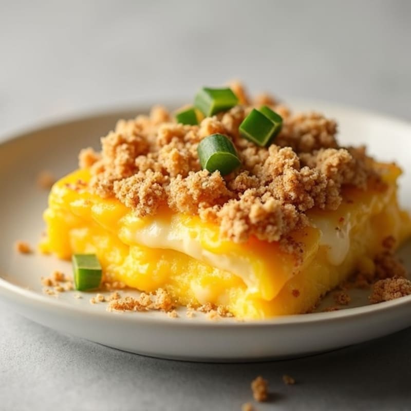 Cheesy Baked Yellow Squash with Crunchy Breadcrumb Topping