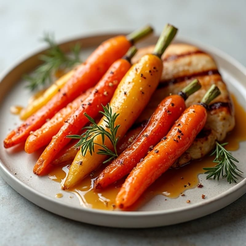 Honey-Maple Roasted Rainbow Carrots