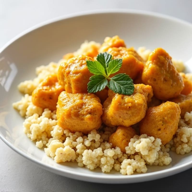 Creamy Coconut Chicken Curry with Cauliflower Rice