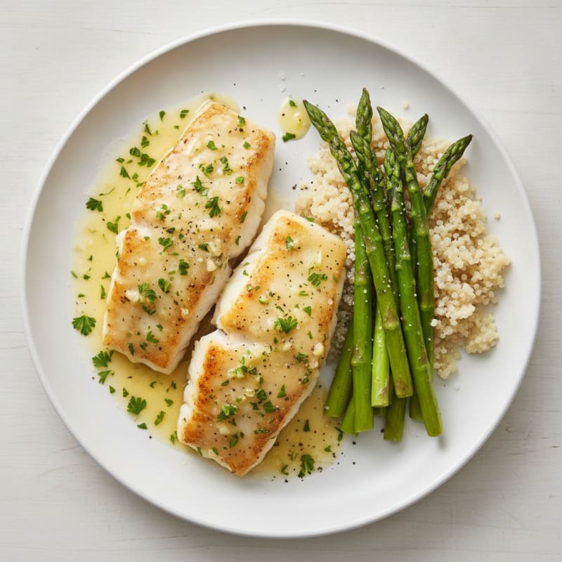 Baked Cod with Lemon-Herb Butter
