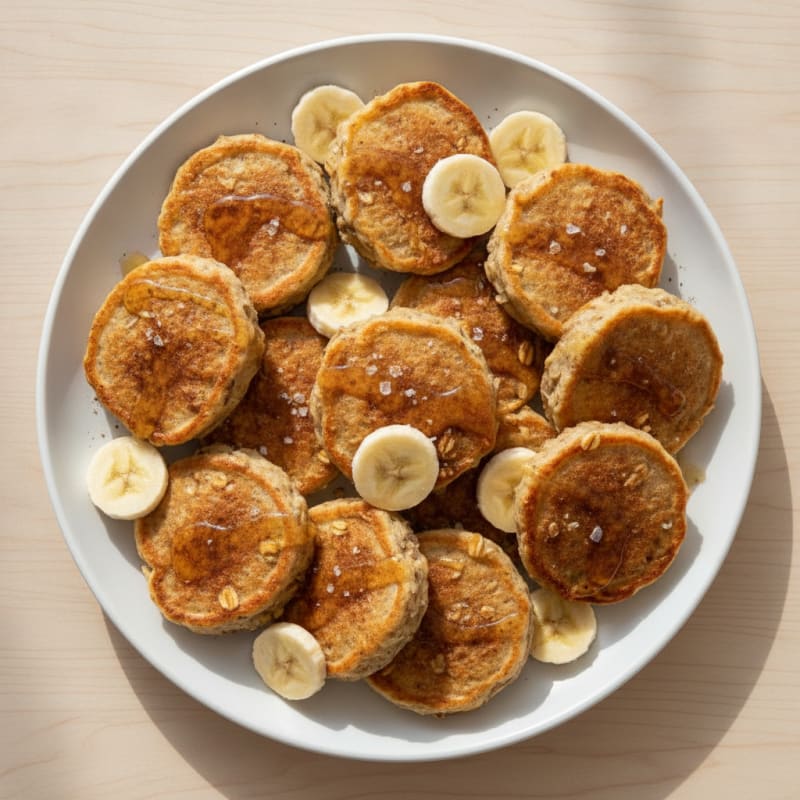 Banana Oat Baked Pancake Bites