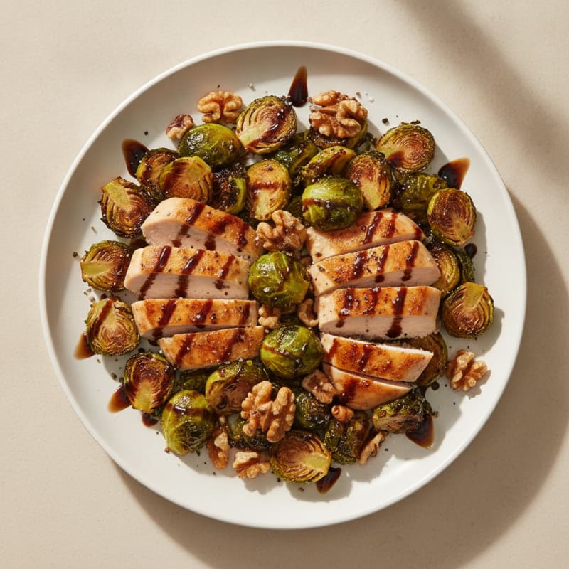 Balsamic-Glazed Brussels Sprouts with Toasted Walnuts
