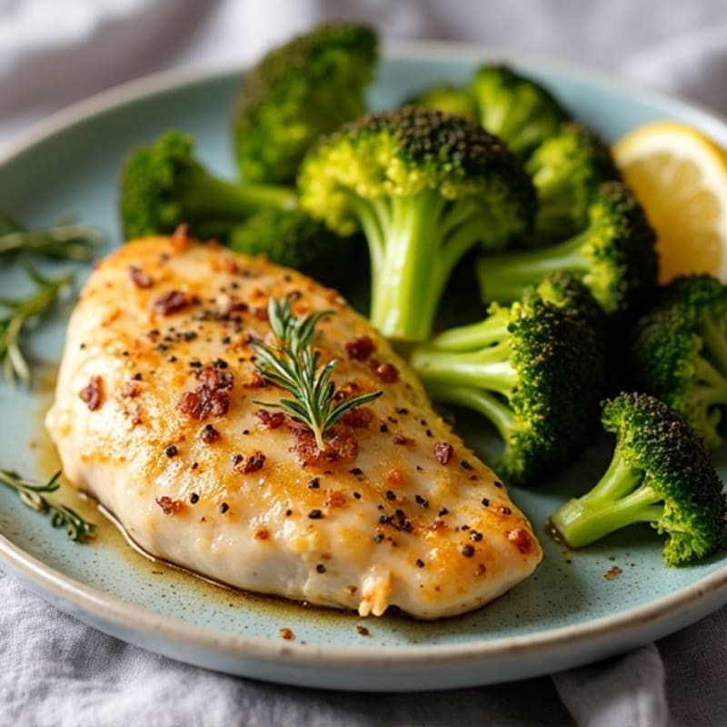 Sheet Pan Lemon Herb Chicken and Crispy Roasted Broccoli