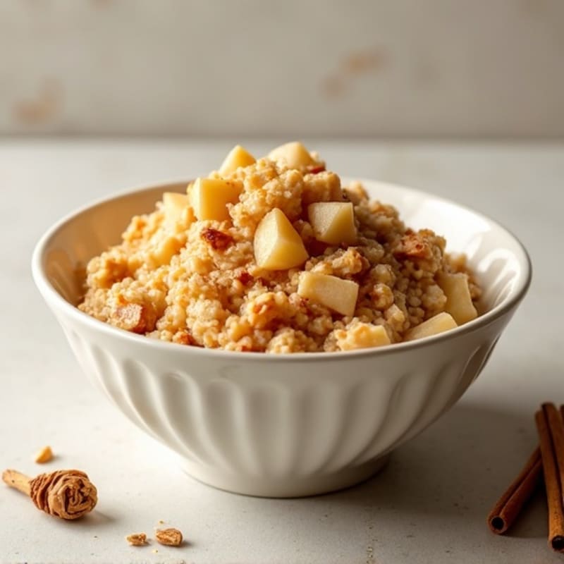 Creamy Apple Cinnamon Peanut Butter Oatmeal