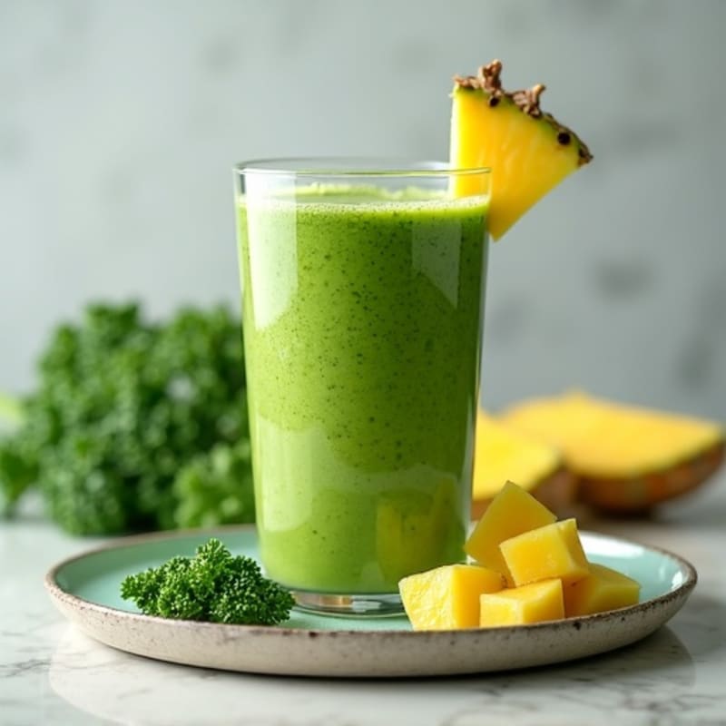 Energizing Kale-Pineapple Green Smoothie