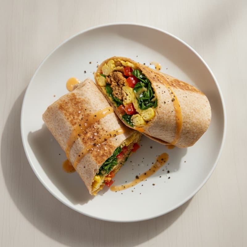 Loaded Egg and Cheese Breakfast Burrito