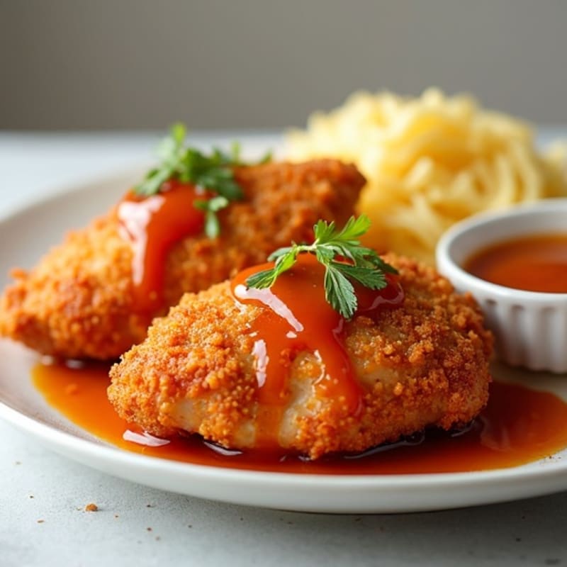 Crispy Chicken with Sticky Sweet and Spicy Sauce