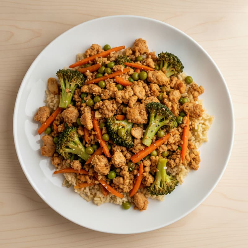 Ground Chicken and Vegetable Stir-Fry