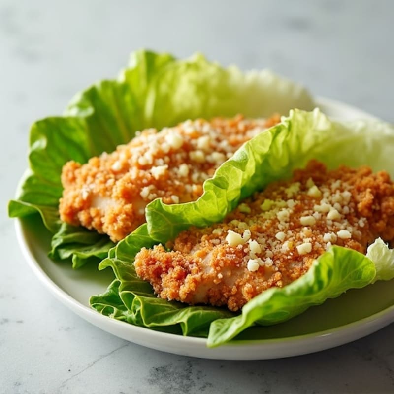 Crispy Chicken Caesar Lettuce Wraps