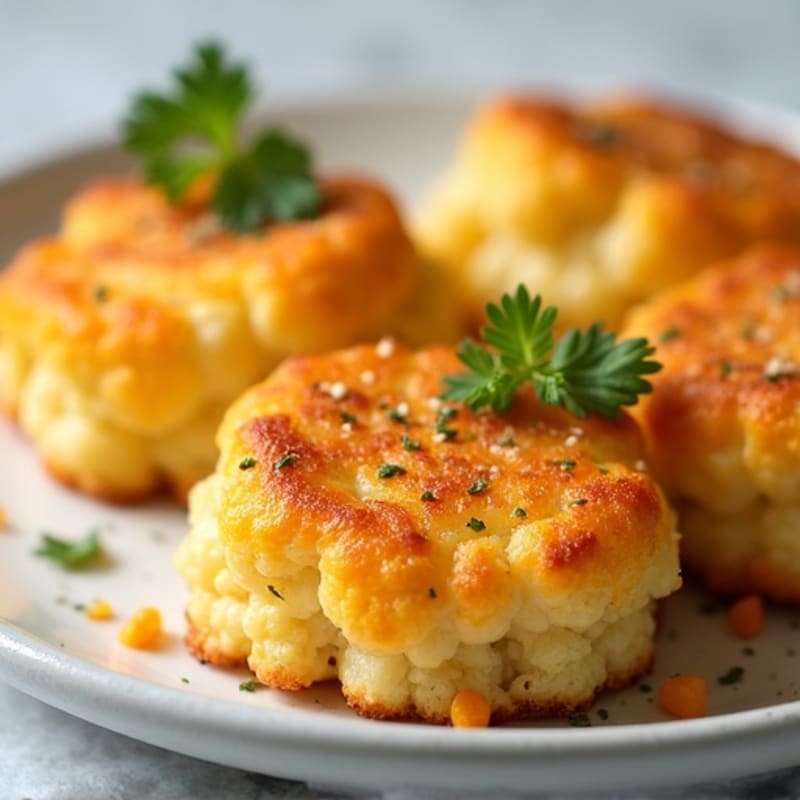 Baked Cheesy Cauliflower Bites