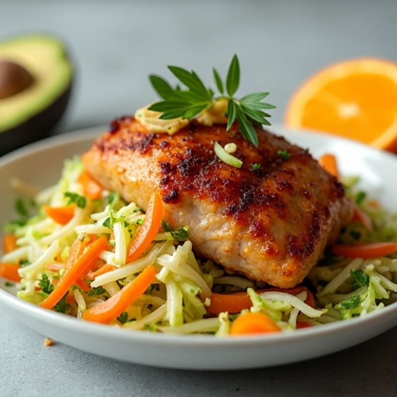 Crispy Slow-Cooked Pork with Fresh Citrus Slaw