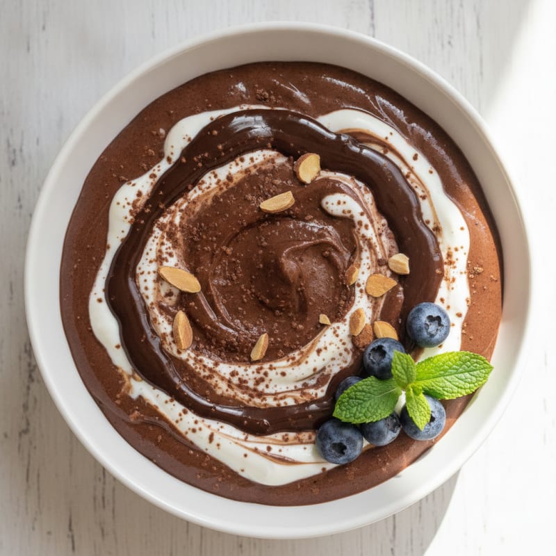 Silky Chocolate Protein Pudding with Greek Yogurt