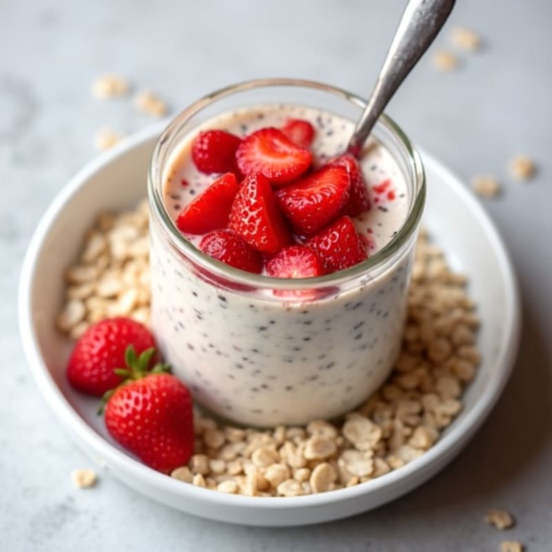 Creamy Strawberry Vanilla Overnight Oats