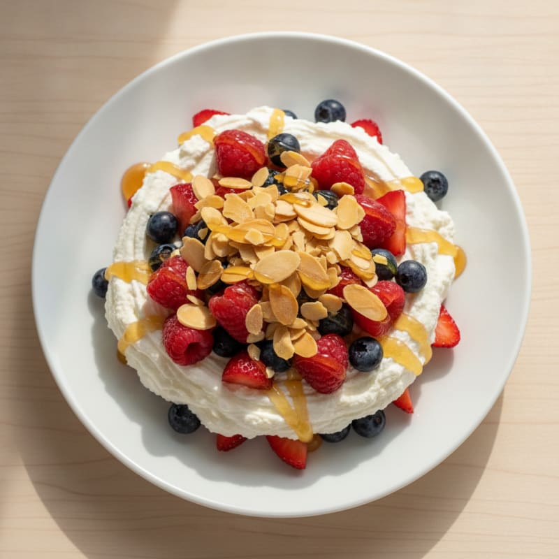 Greek Yogurt Protein Parfait with Mixed Berries
