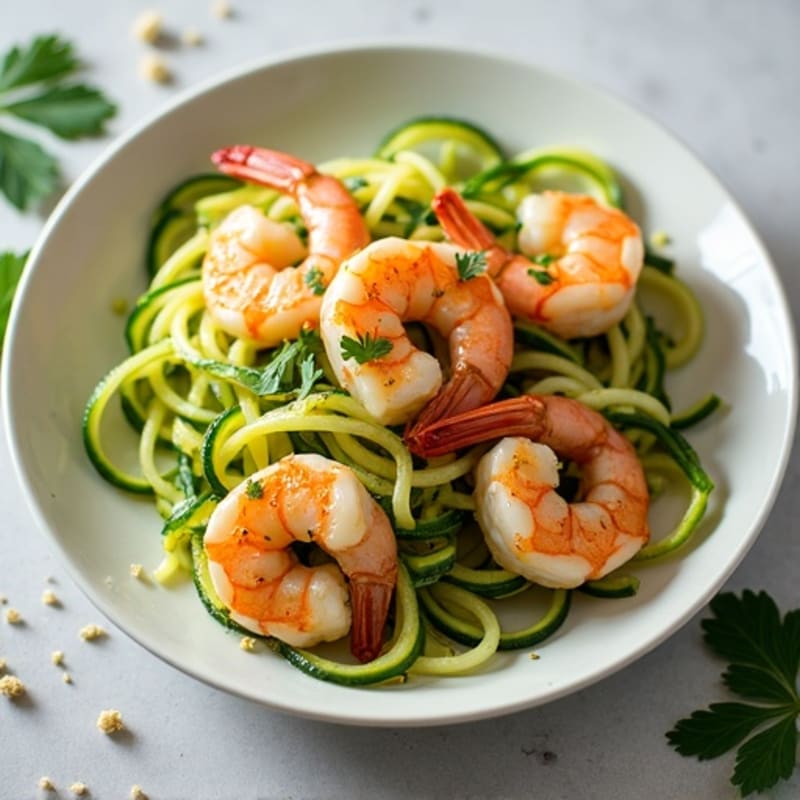Lemon-Garlic Shrimp with Zucchini Noodles