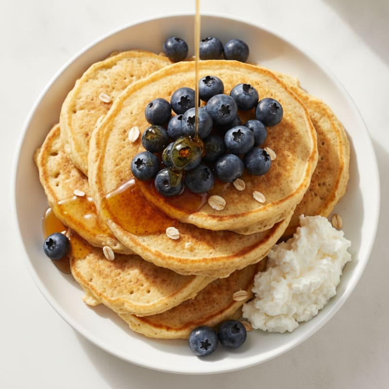 Fluffy Cottage Cheese Egg White Pancakes