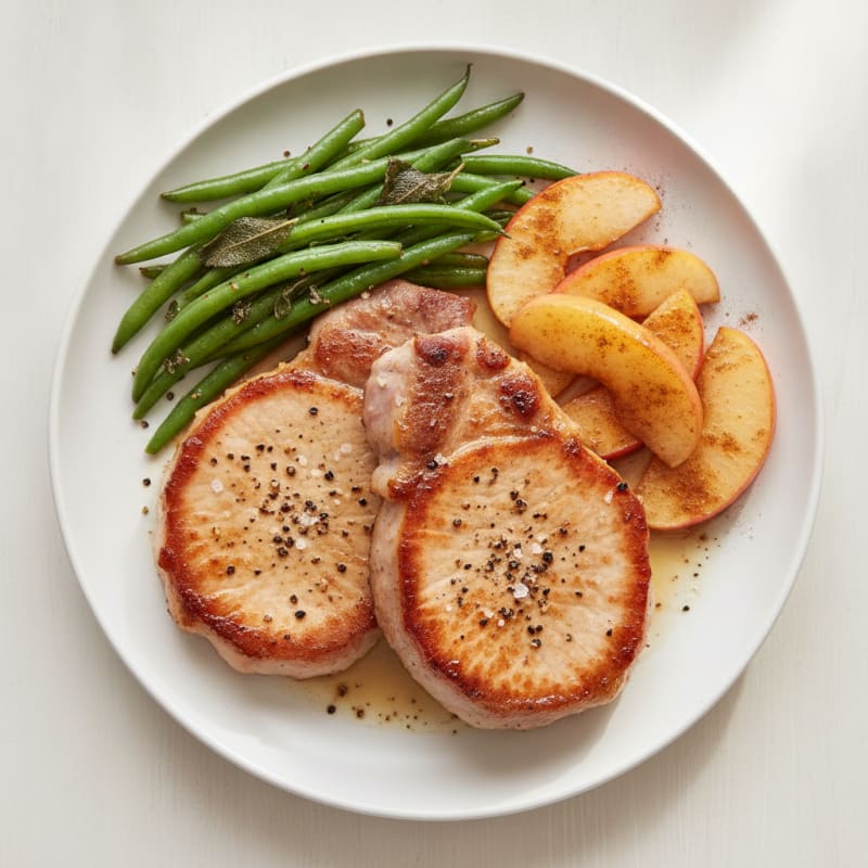 Pan-Seared Pork Chops with Apples