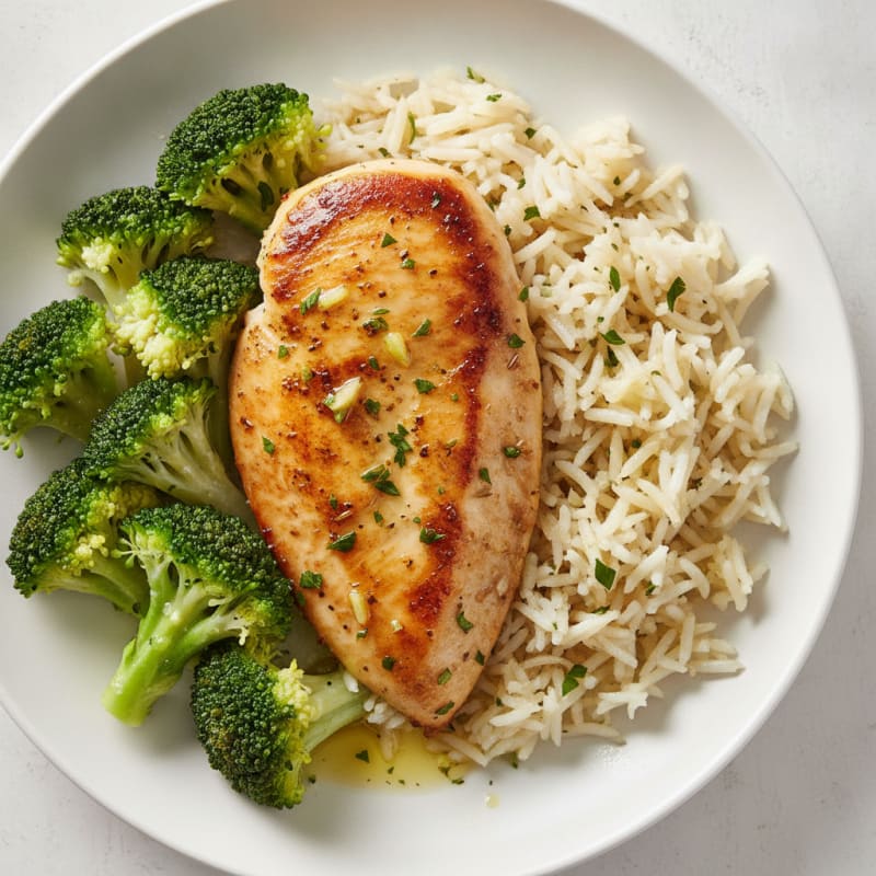 Pan-Seared Lemon Herb Chicken with Fragrant Basmati Rice