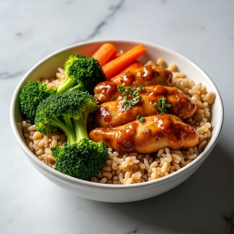 Sticky Ginger-Garlic Teriyaki Chicken Bowl