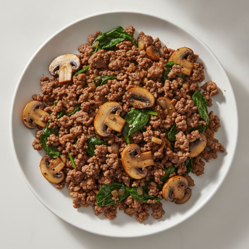 Savory Ground Beef and Mushroom Skillet