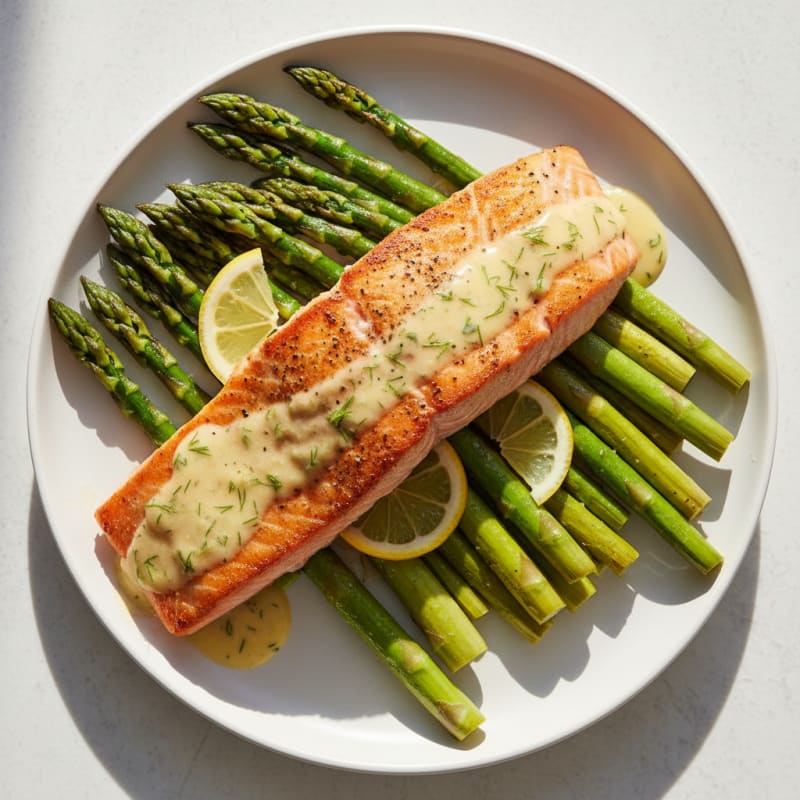 Pan-Seared Salmon with Lemon-Dill Sauce