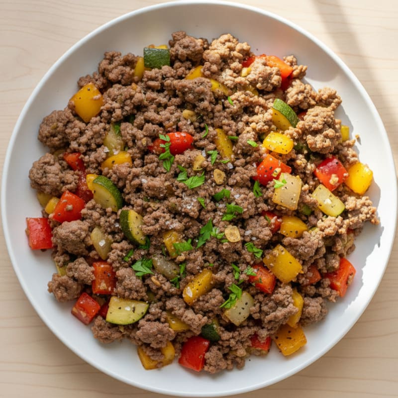 Savory Ground Beef and Vegetable Skillet