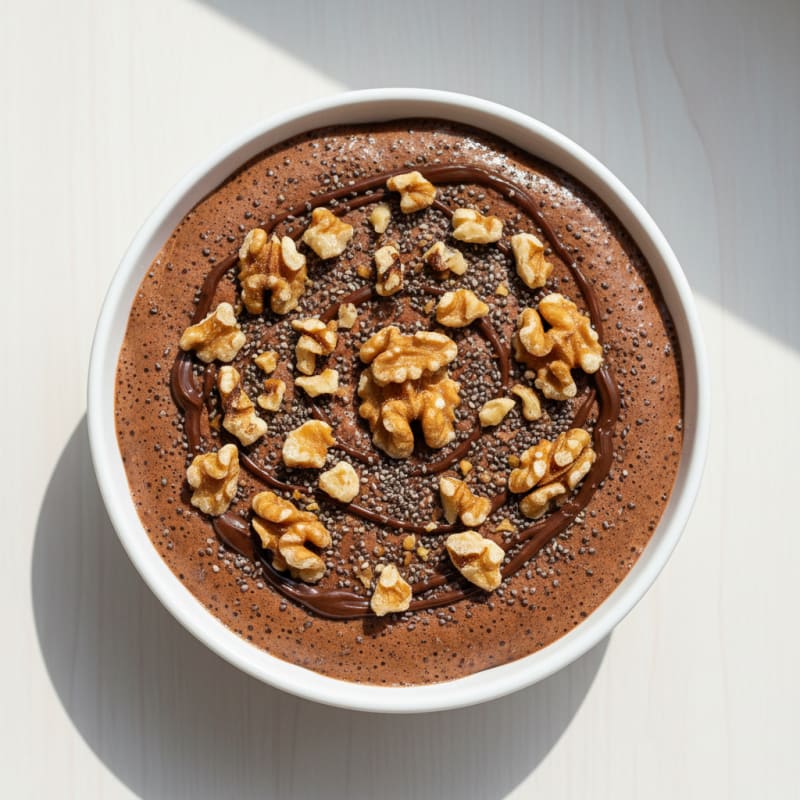 Chocolate Protein Mousse with Chia Seeds