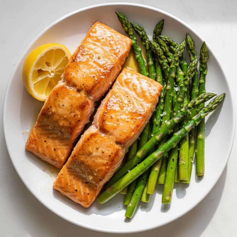 Honey-Glazed Salmon with Roasted Asparagus