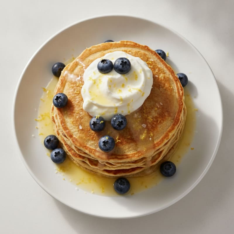 Lemon Ricotta Protein Pancakes