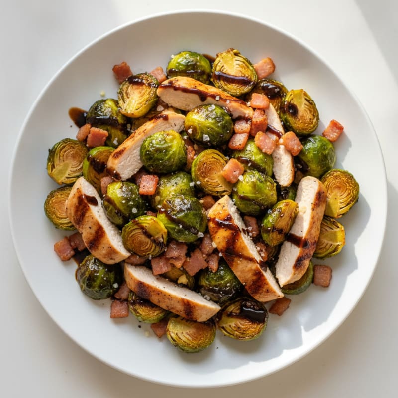 Balsamic-Glazed Brussels Sprouts with Pancetta