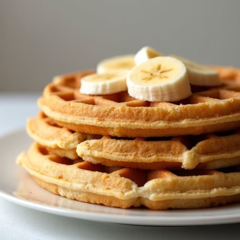 Protein-Packed Almond Flour Banana Waffles
