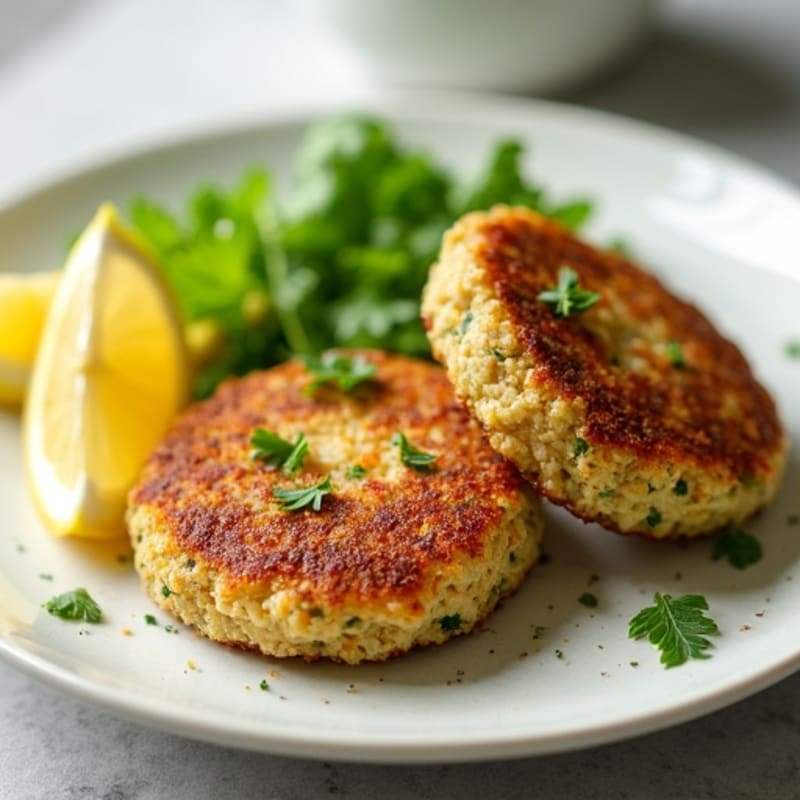 Lemon-Herb Tuna Patties with Crispy Quinoa Crust