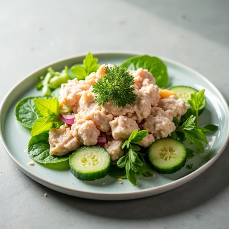 Flaky Tuna Salad with Fresh Herbs and Crunchy Veggies