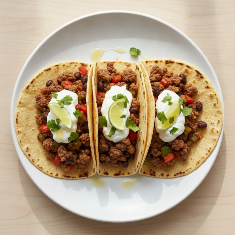Spicy Pan-Seared Beef Tacos