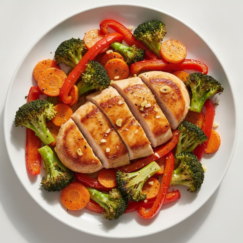 Pan-Seared Chicken with Roasted Vegetables