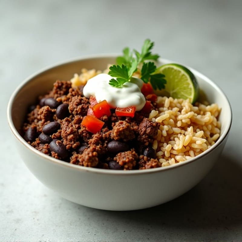 Seasoned Ground Beef Bowl with Special Sauce