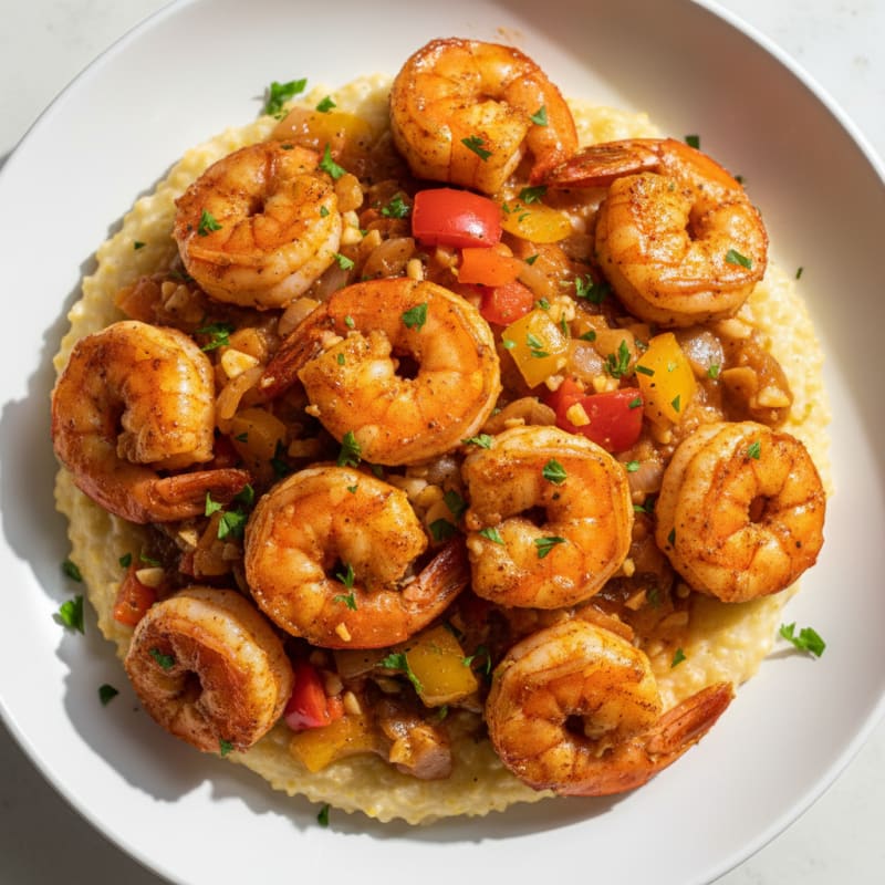 Cajun Shrimp with Creamy Grits