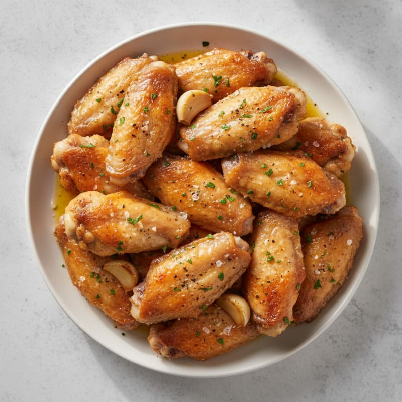 Garlic Parmesan Baked Chicken Wings