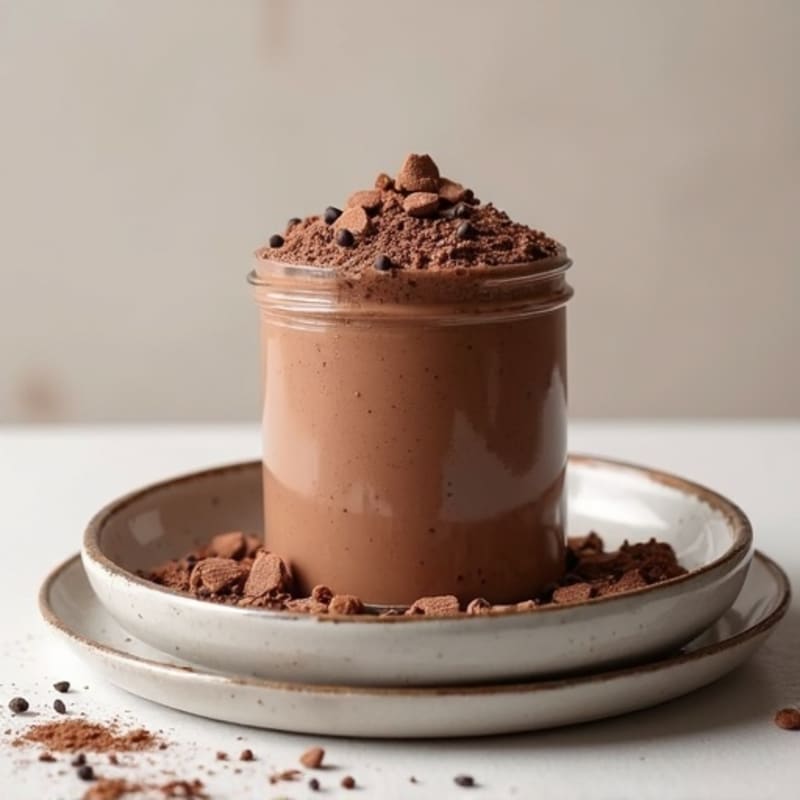 Silky Chocolate Protein Pudding with Chia Seeds
