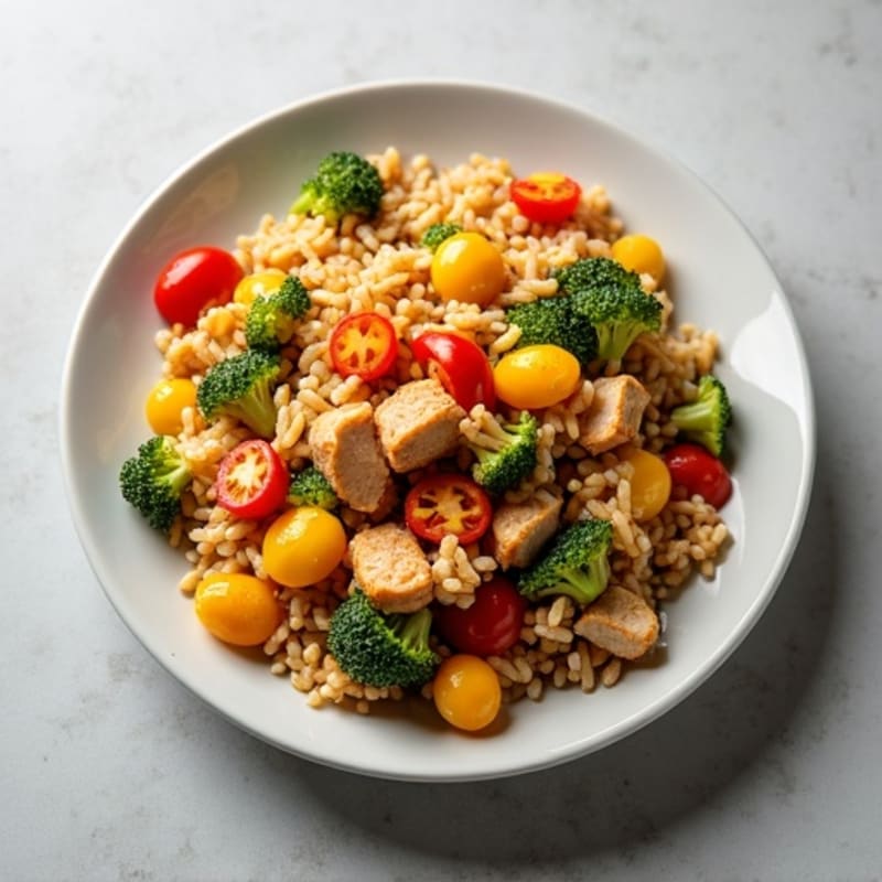 Chicken and Vegetable Brown Rice Stir-Fry