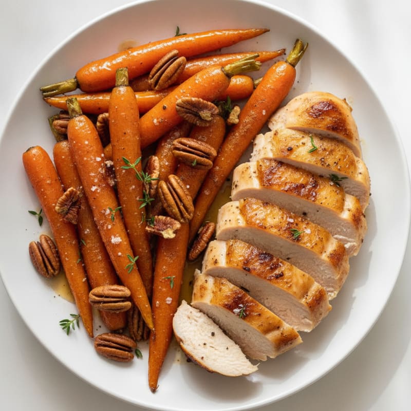 Maple-Glazed Roasted Carrots with Pecans