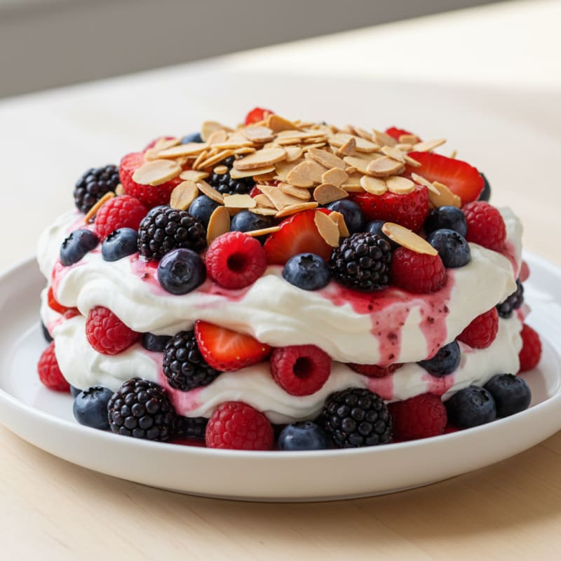Greek Yogurt Protein Parfait with Mixed Berries