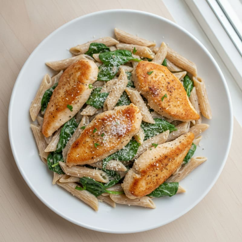 Garlic Parmesan Chicken Alfredo Pasta