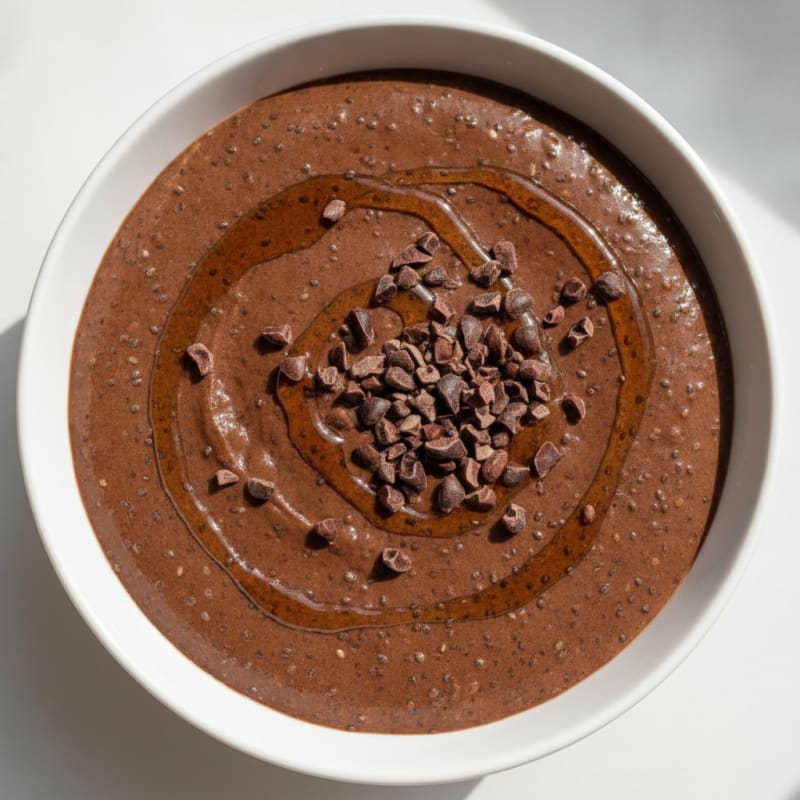 Chocolate Protein Mousse with Chia Seeds